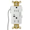 Hubbell Wiring Device-Kellems Straight Blade Receptacle, 5-15R, 15 A, 125V AC, 2 Pole, 3 Wire, Grounded HBL5262LC1W - alternate 2